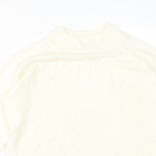 Atmosphere Womens Ivory  Acrylic Basic T-Shirt Size 12 High Neck