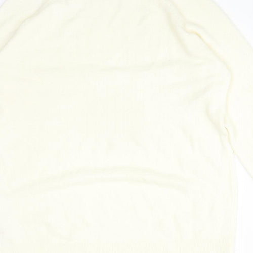 Atmosphere Womens Ivory  Acrylic Basic T-Shirt Size 12 High Neck