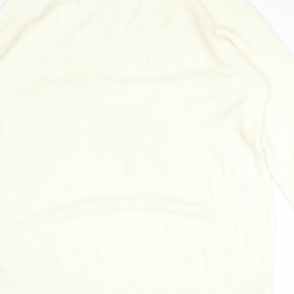 Atmosphere Womens Ivory  Acrylic Basic T-Shirt Size 12 High Neck