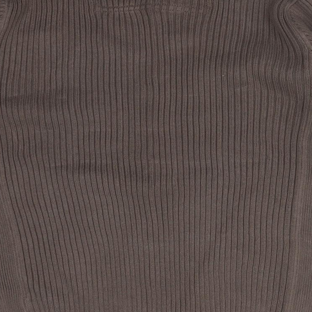 Preworn Mens Brown Striped Cotton Pullover Sweatshirt Size M