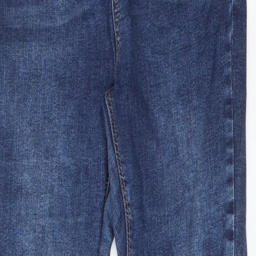 New Look Womens Blue  Cotton Skinny Jeans Size 14 L29 in Regular