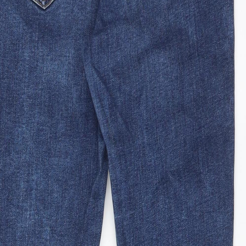 New Look Womens Blue  Cotton Skinny Jeans Size 14 L29 in Regular