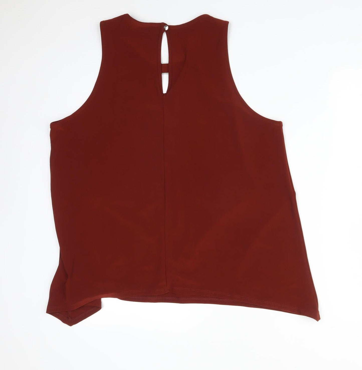 George Womens Brown  Polyester Basic T-Shirt Size 18 Round Neck