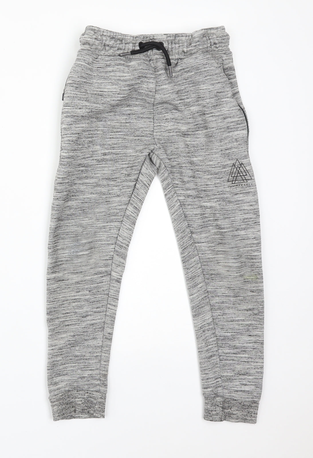 NEXT Boys Grey Flecked Cotton Jogger Trousers Size 7 Years  Regular