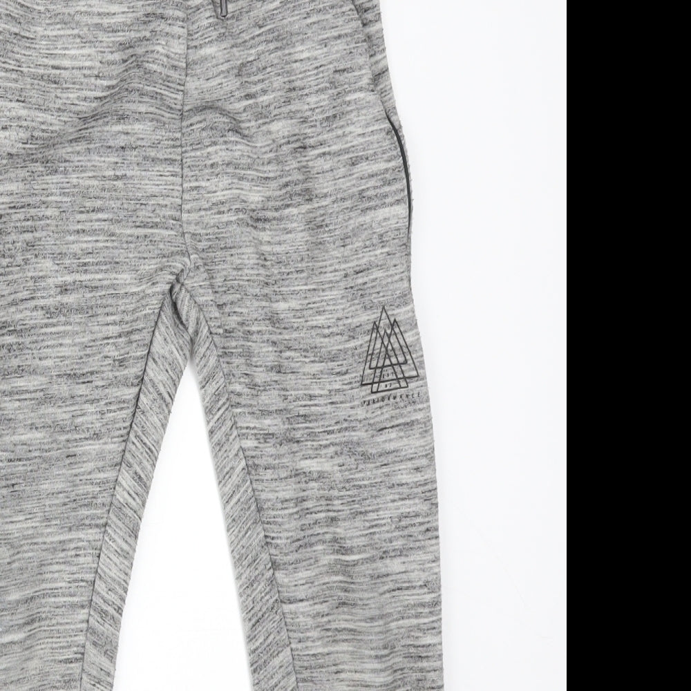 NEXT Boys Grey Flecked Cotton Jogger Trousers Size 7 Years  Regular