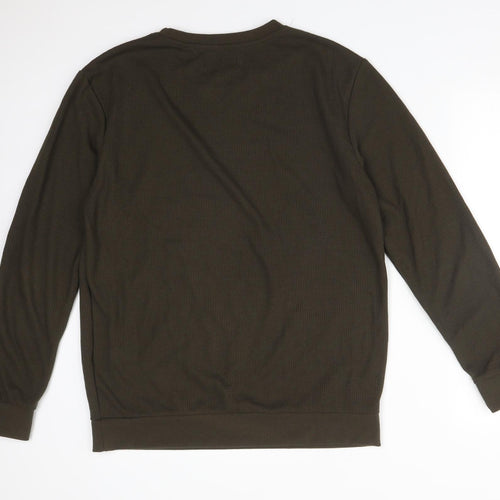 Primark Mens Green  Polyester Pullover Sweatshirt Size L