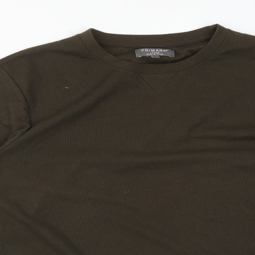 Primark Mens Green  Polyester Pullover Sweatshirt Size L