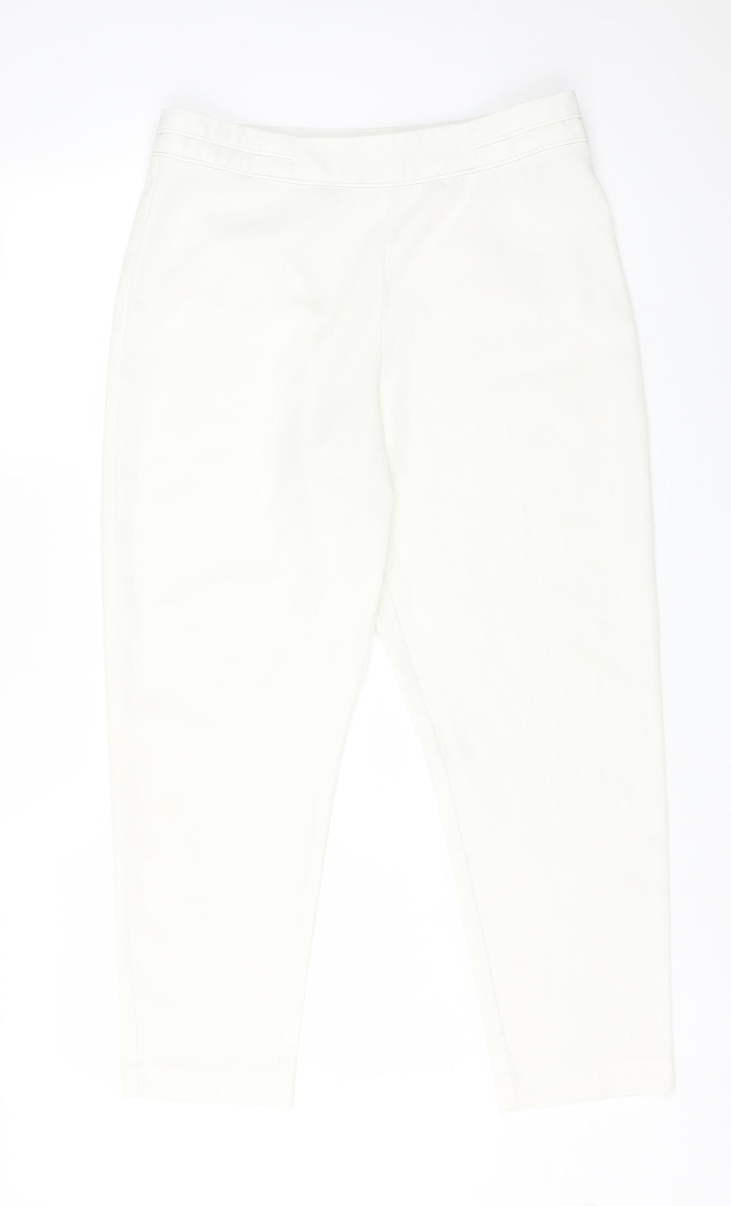 Wallis Womens White  Polyester Dress Pants Trousers Size 10 L25 in Regular