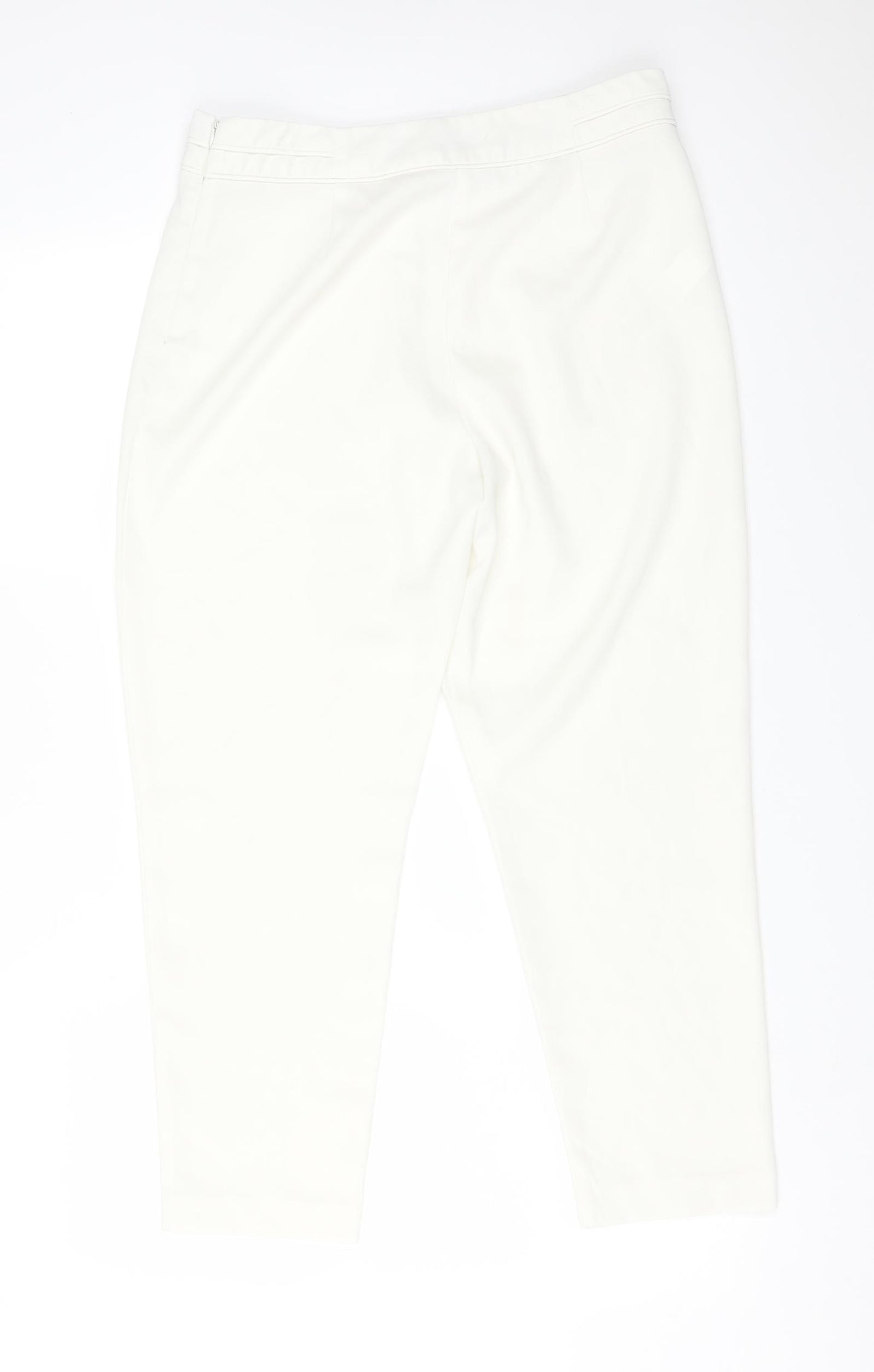 Wallis Womens White  Polyester Dress Pants Trousers Size 10 L25 in Regular