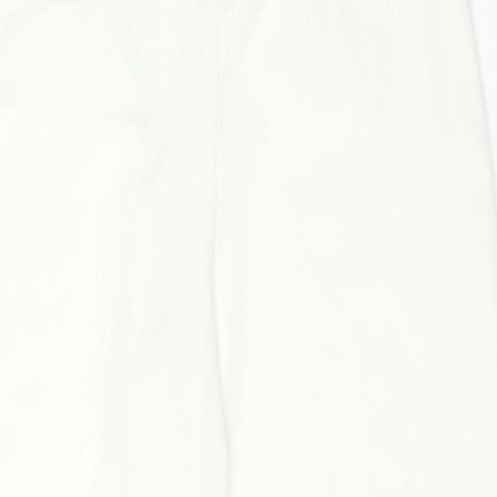 Wallis Womens White  Polyester Dress Pants Trousers Size 10 L25 in Regular