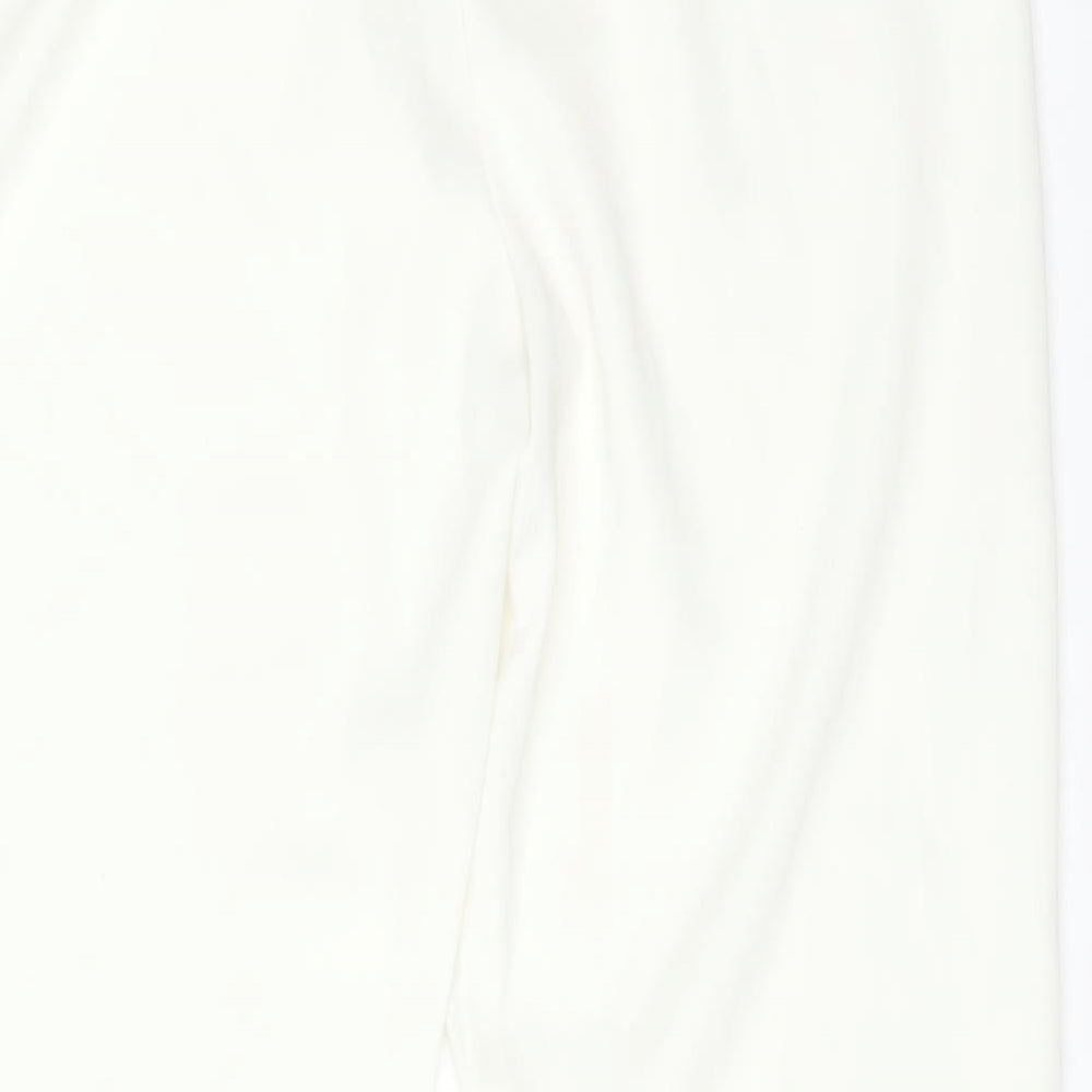 Wallis Womens White  Polyester Dress Pants Trousers Size 10 L25 in Regular