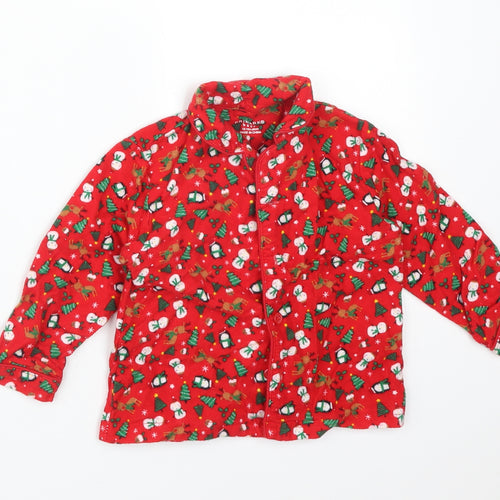 Primark Baby Red Solid Cotton  Pyjama Top Size 12-18 Months   - CHRISTMAS