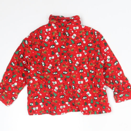 Primark Baby Red Solid Cotton  Pyjama Top Size 12-18 Months   - CHRISTMAS