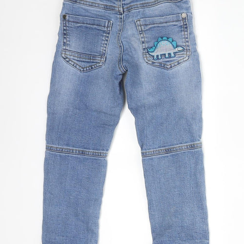 Blue Zoo Boys Blue  Cotton  Jeans Size 3-4 Years  Regular  - DINOSAURS