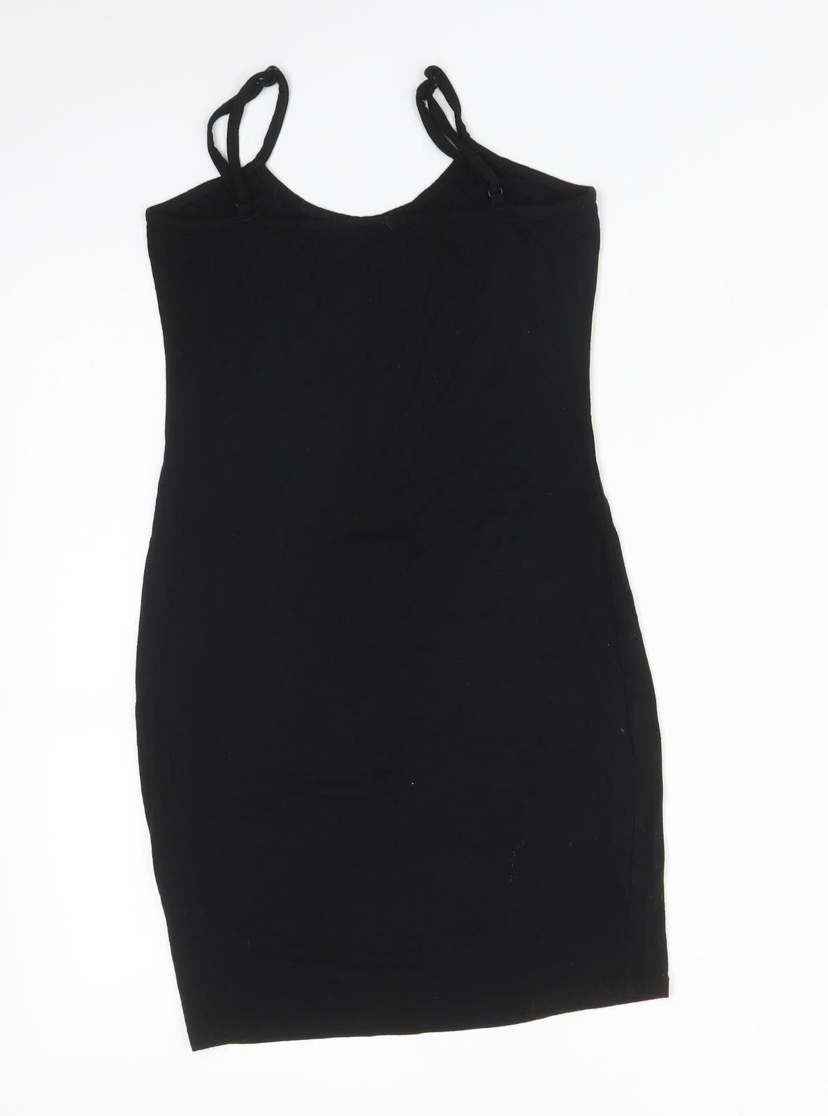 SheIn Womens Black  Cotton Camisole T-Shirt Size XS Round Neck - C'EST LA VIE PARIS