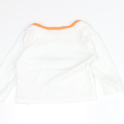Nutmeg Baby White Animal Print Cotton  Pyjama Top Size 9-12 Months   - TIME FOR BED LITTLE ONE.