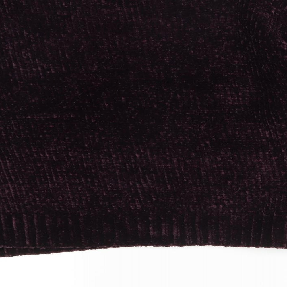 New Look Womens Purple  Polyester Pullover Sweatshirt Size M