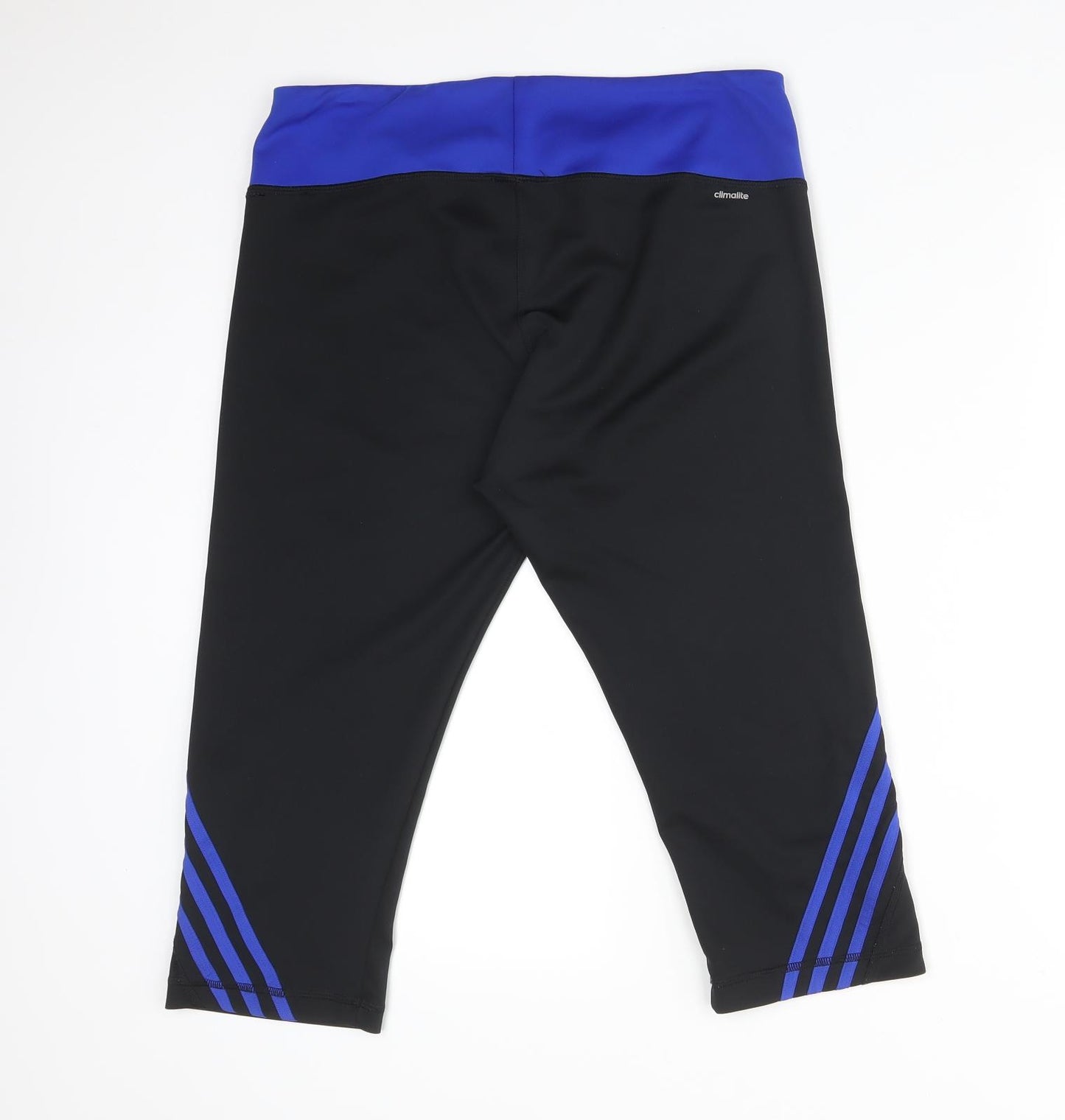 adidas Womens Multicoloured Striped Polyester Cropped Leggings Size 22