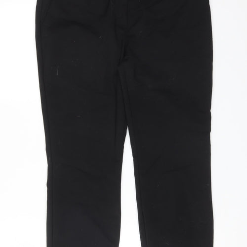 Papaya Womens Black  Cotton Dress Pants Trousers Size 12 L27 in Regular