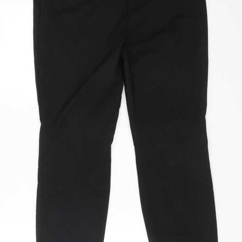 Papaya Womens Black  Cotton Dress Pants Trousers Size 12 L27 in Regular