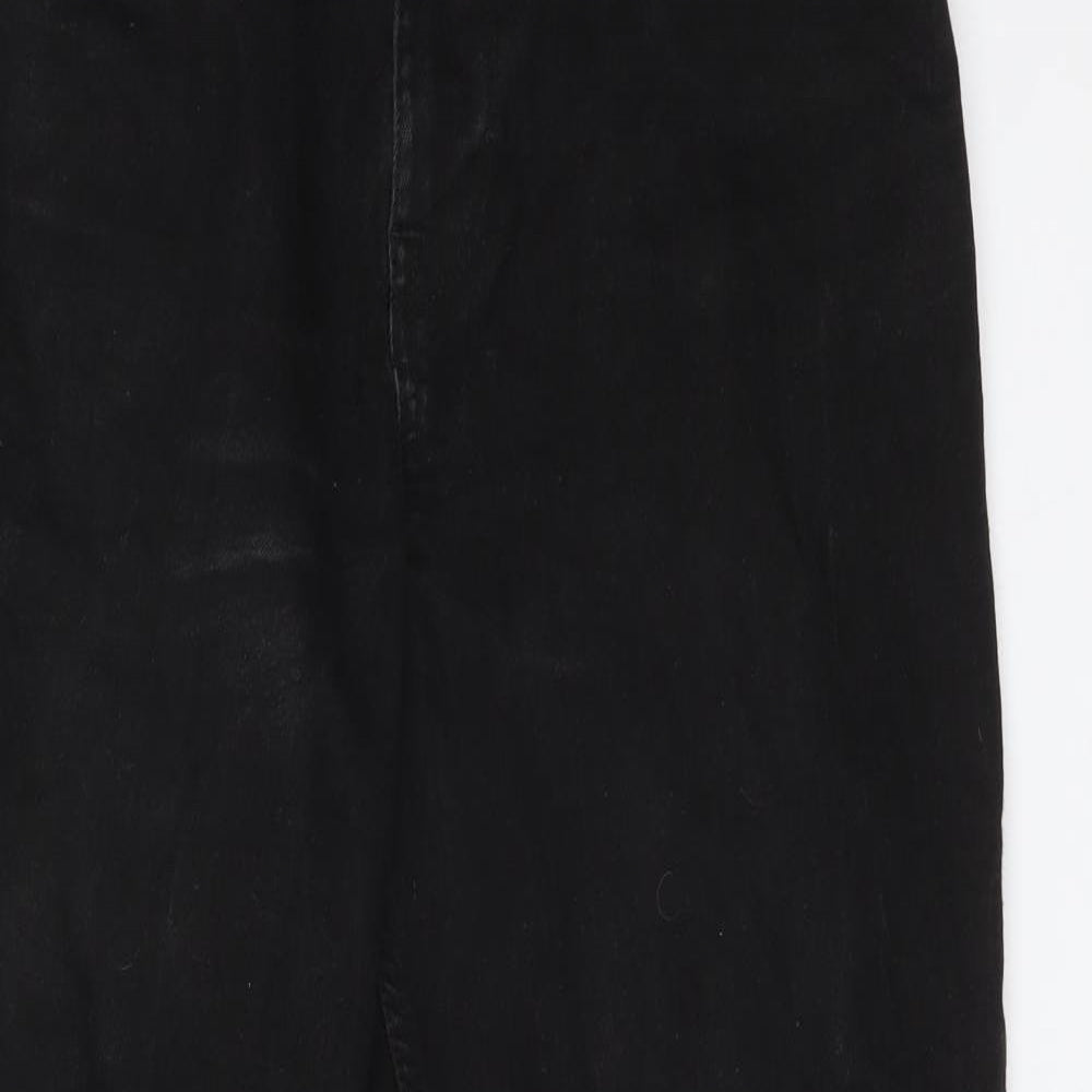 TU Mens Black  Cotton Straight Jeans Size 32 L30 in Regular