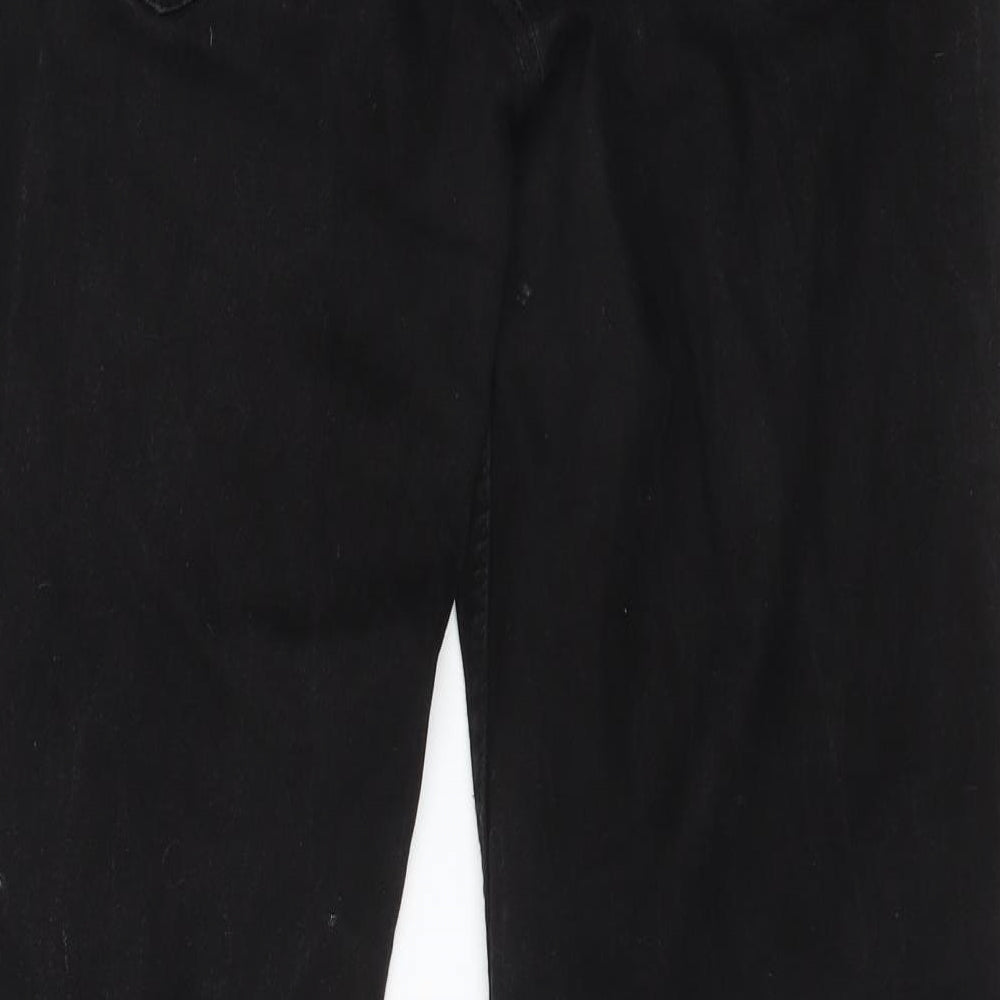 TU Mens Black  Cotton Straight Jeans Size 32 L30 in Regular