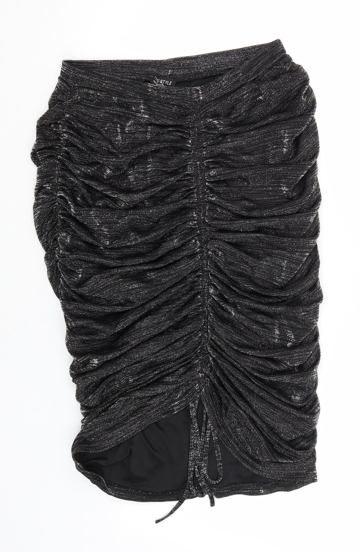 In the Style Womens Black  Polyamide Pencil Dress  Size 14  Off the Shoulder
