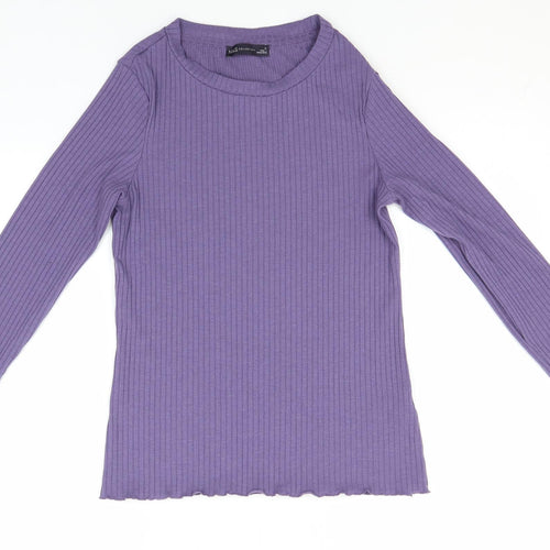 Marks and Spencer Womens Purple Round Neck  Polyester Pullover Jumper Size 10