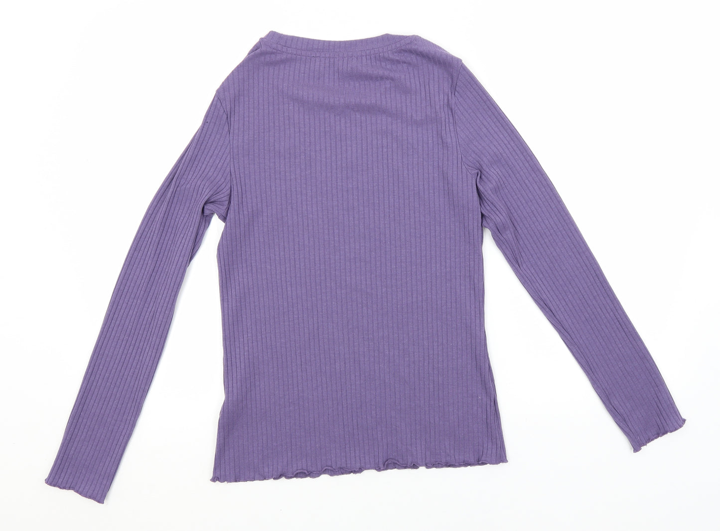 Marks and Spencer Womens Purple Round Neck  Polyester Pullover Jumper Size 10