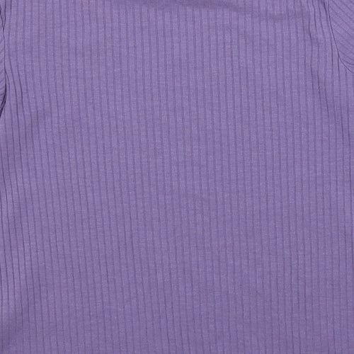 Marks and Spencer Womens Purple Round Neck  Polyester Pullover Jumper Size 10