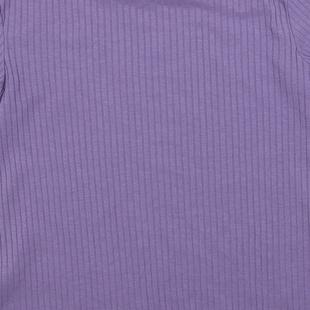 Marks and Spencer Womens Purple Round Neck  Polyester Pullover Jumper Size 10