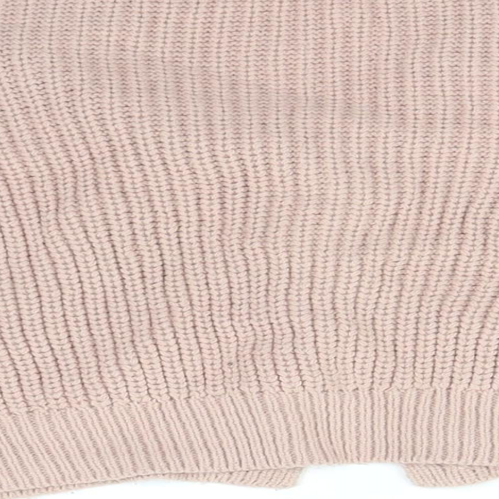 New Look Girls Beige V-Neck  Acrylic Cardigan Jumper Size 12-13 Years