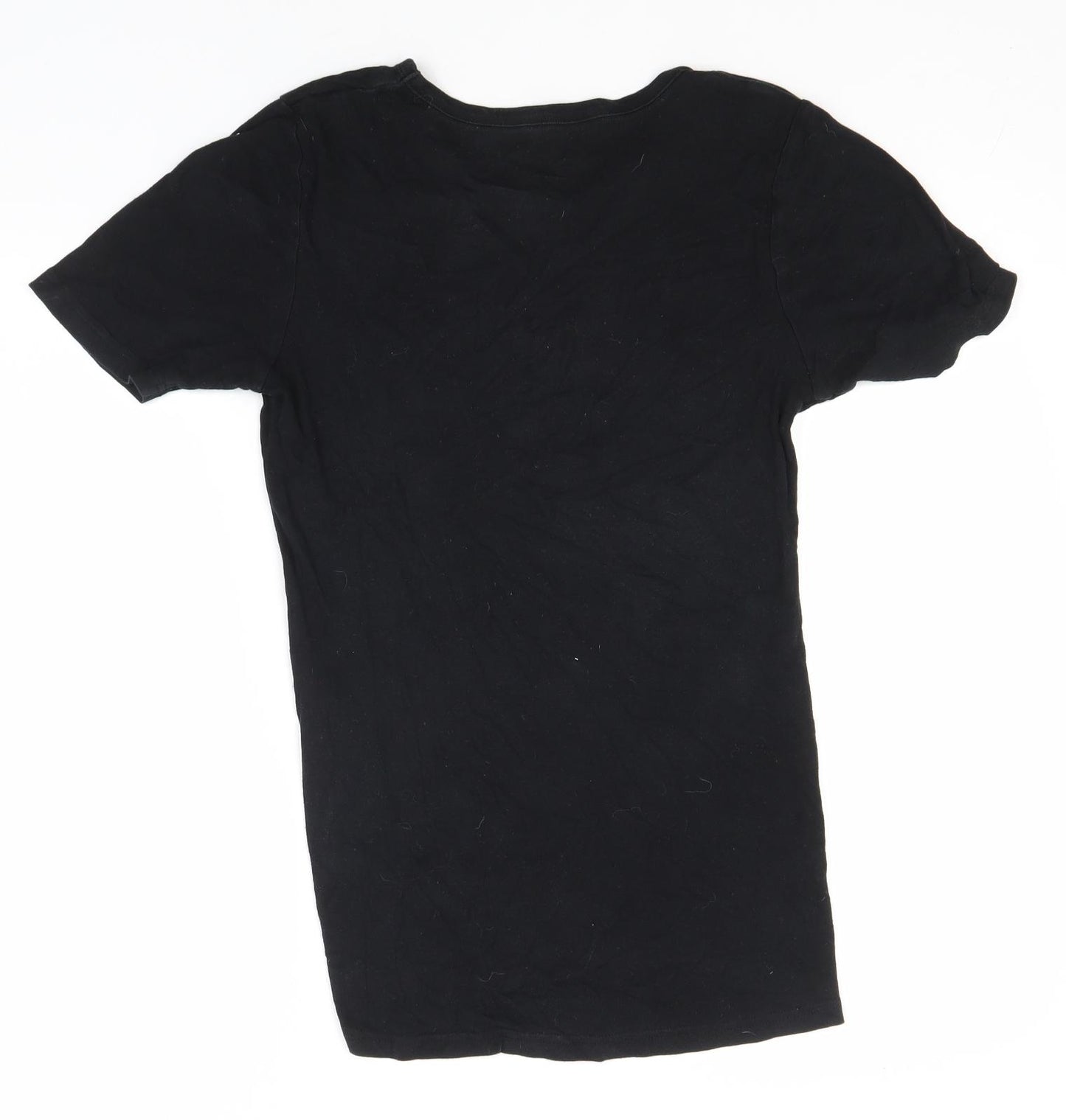 Preworn Womens Black   Basic T-Shirt  Round Neck