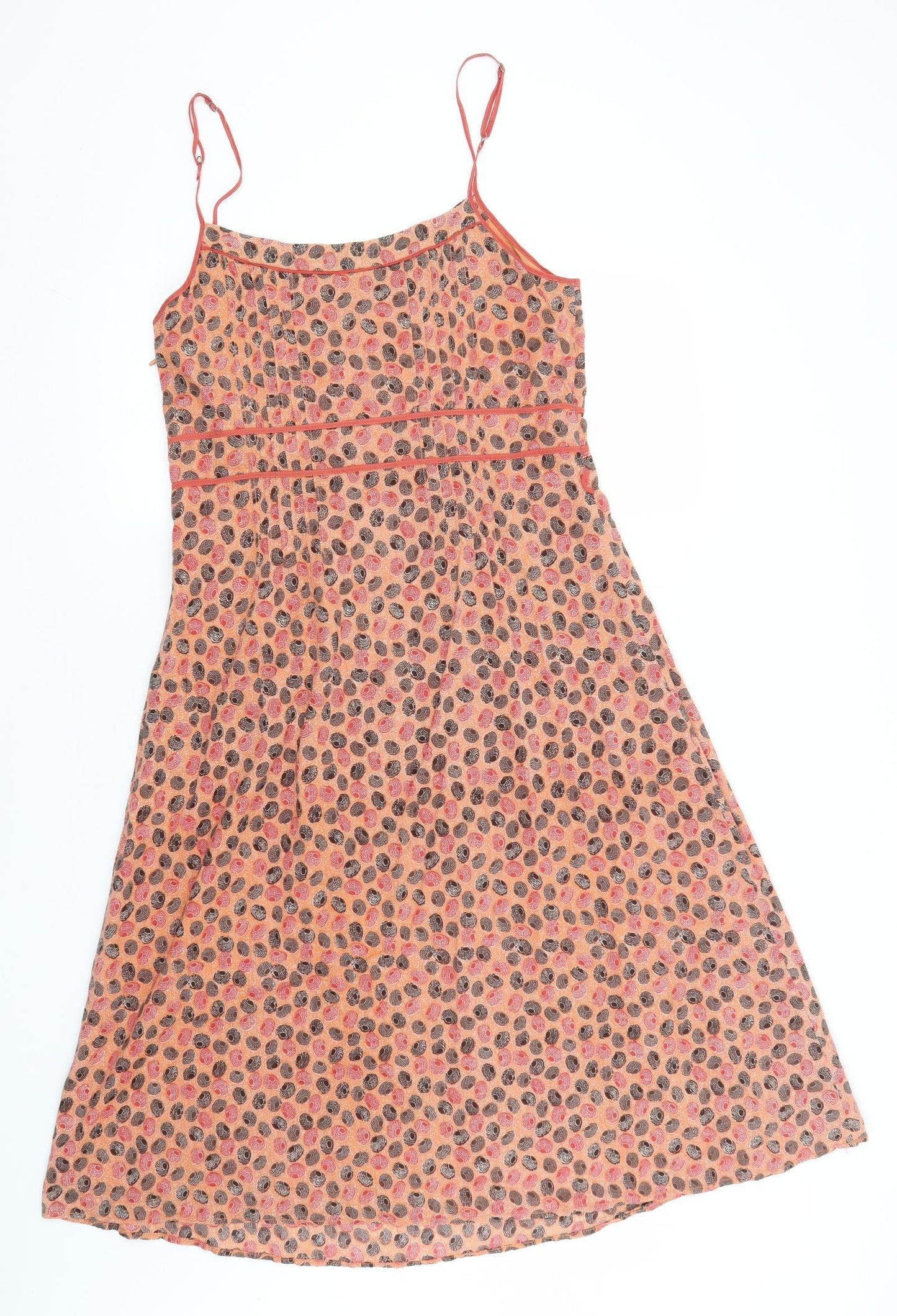 Sandwich Womens Brown Floral Cotton A-Line  Size 10  V-Neck