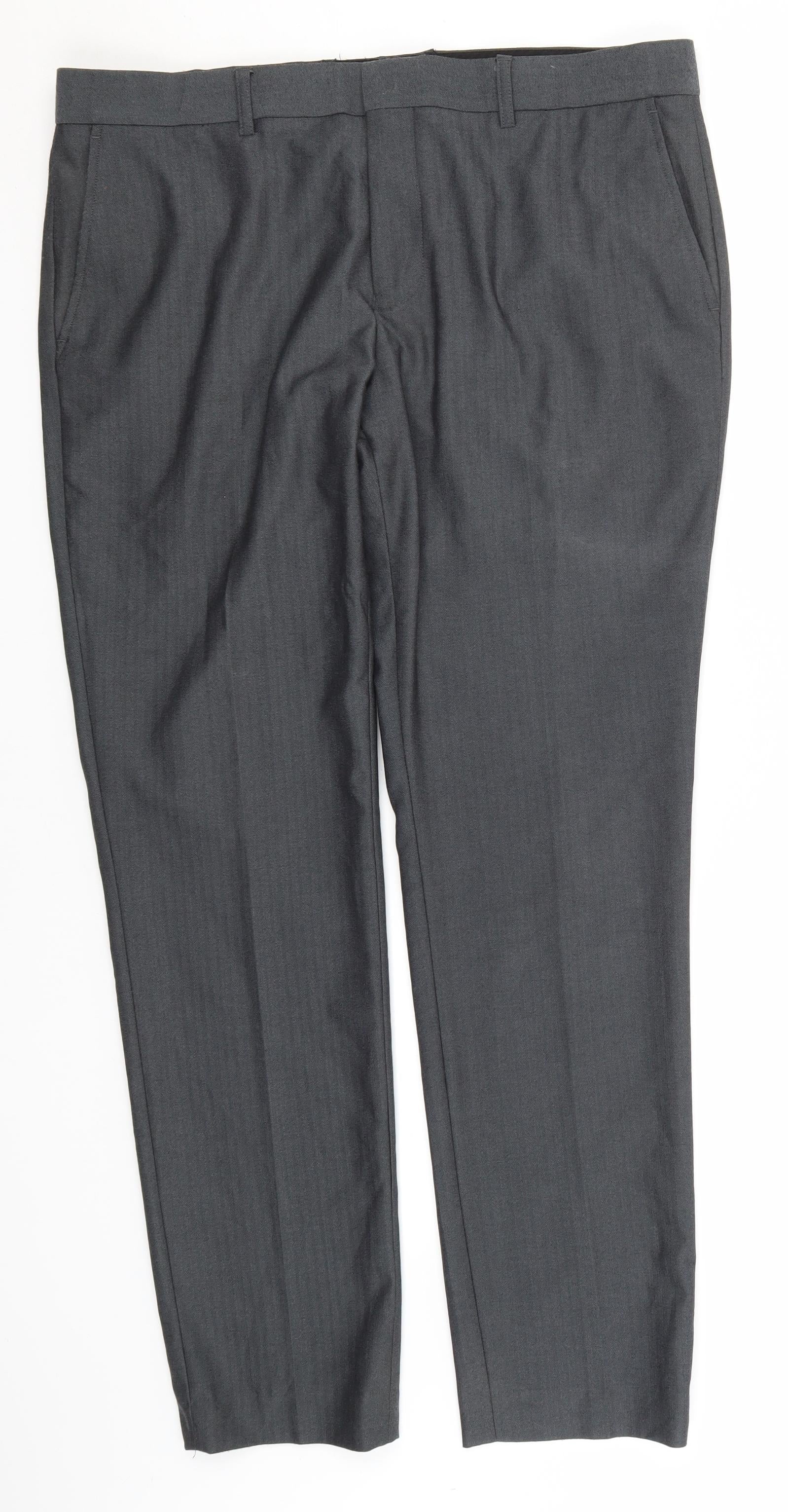Very Womens Grey Polyester Dress Pants Trousers Size 34 in L30 in Regu   Preworn