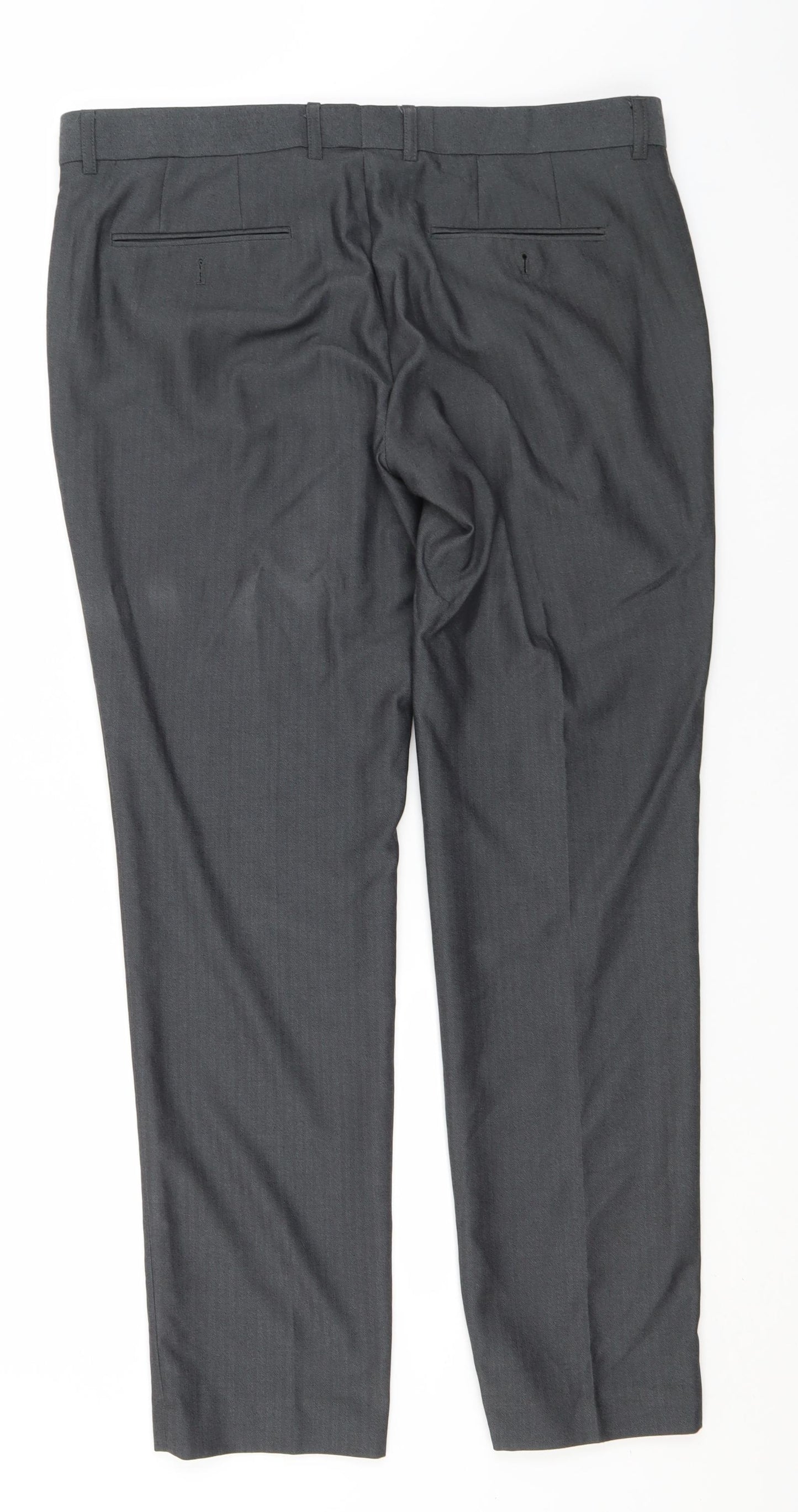 Very Womens Grey  Polyester Dress Pants Trousers Size 34 in L30 in Regular