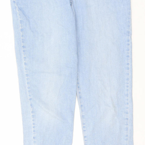 Laura Ashley Womens Blue  Cotton Straight Jeans Size 12 L26 in Regular