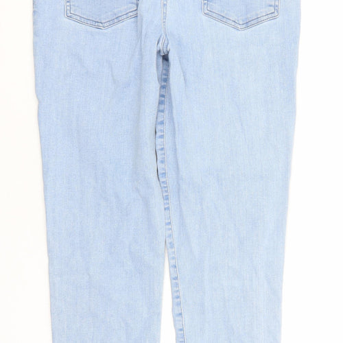 Laura Ashley Womens Blue  Cotton Straight Jeans Size 12 L26 in Regular