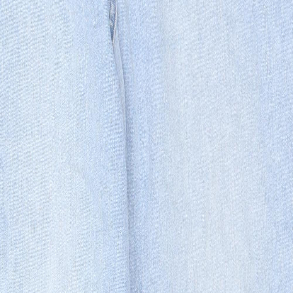 Laura Ashley Womens Blue  Cotton Straight Jeans Size 12 L26 in Regular