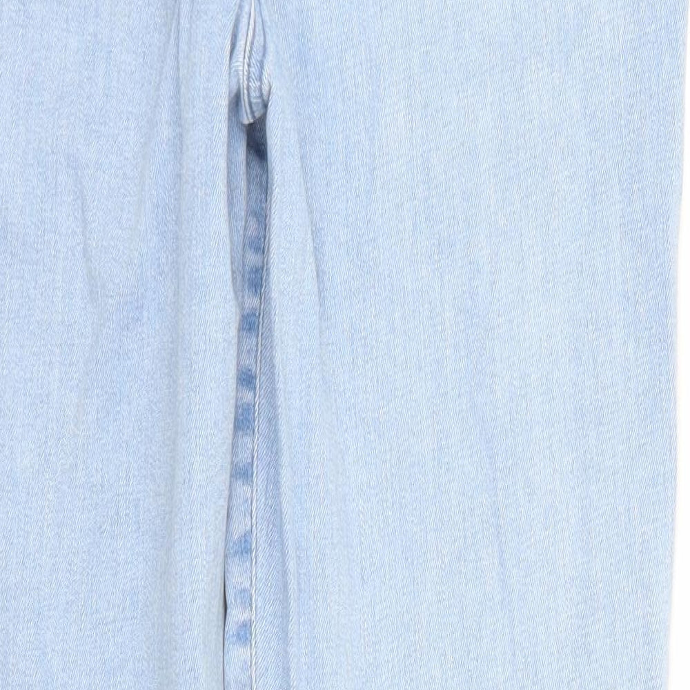 Laura Ashley Womens Blue  Cotton Straight Jeans Size 12 L26 in Regular