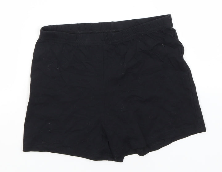 George Boys Black Cotton Sweat Shorts Size 9-10 Years Regular