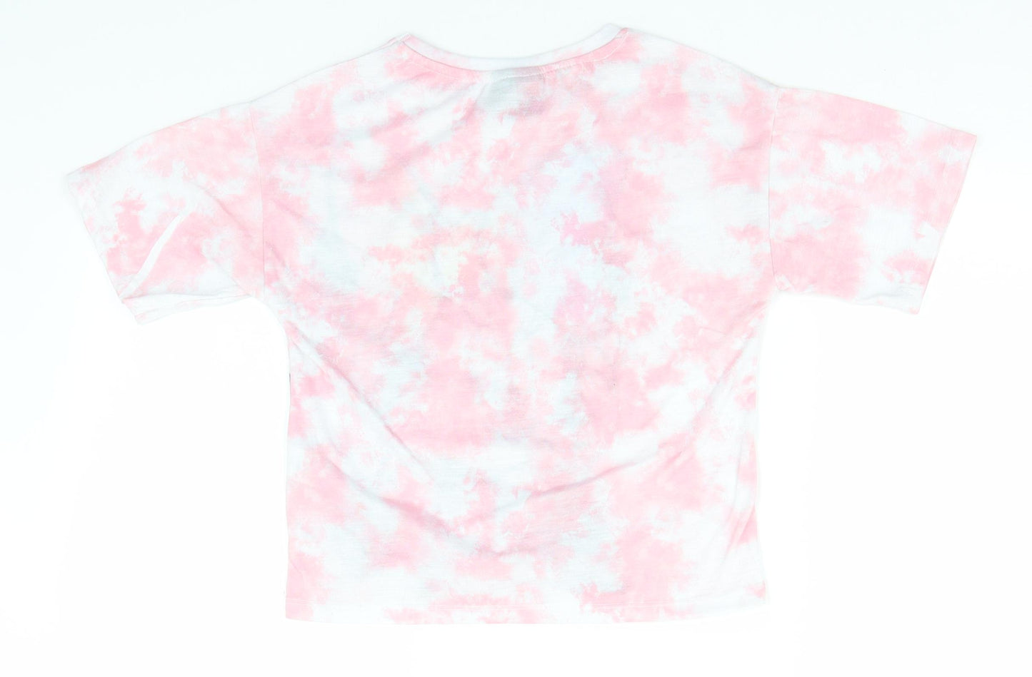 Disney Girls Pink  Polyester Basic T-Shirt Size 6 Years Round Neck  - Minnie Mouse