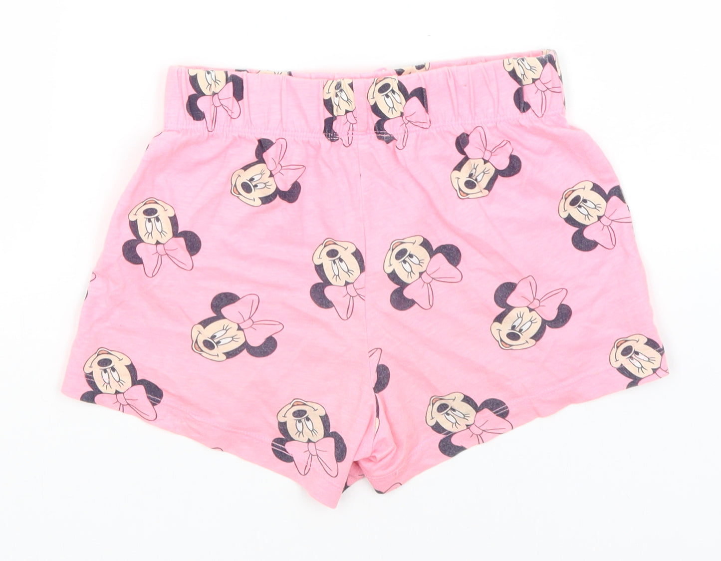 Disney Girls Pink Solid Cotton  Pyjama Pants Size 6-7 Years   - Minnie Mouse