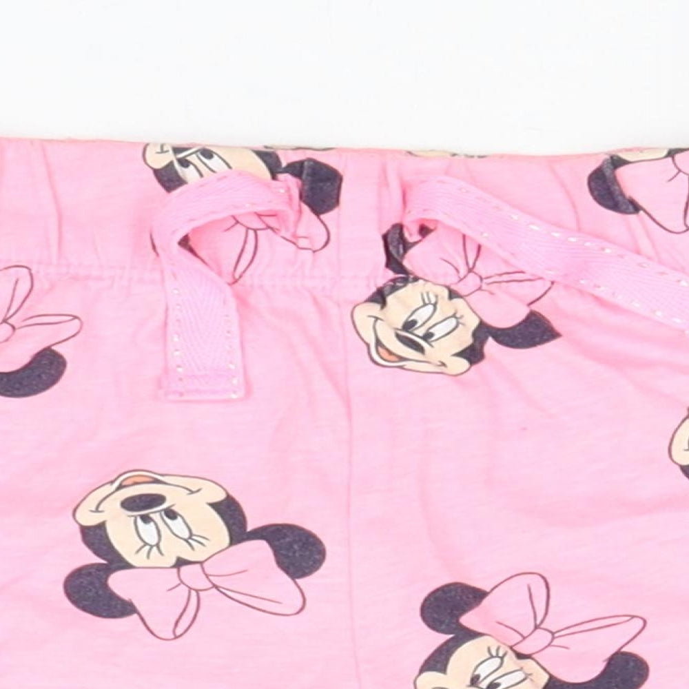 Disney Girls Pink Solid Cotton  Pyjama Pants Size 6-7 Years   - Minnie Mouse