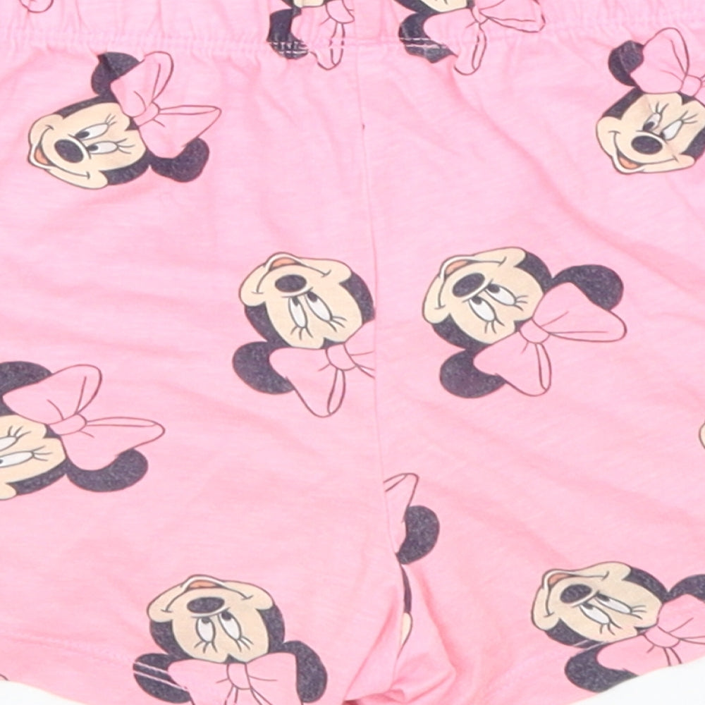 Disney Girls Pink Solid Cotton  Pyjama Pants Size 6-7 Years   - Minnie Mouse