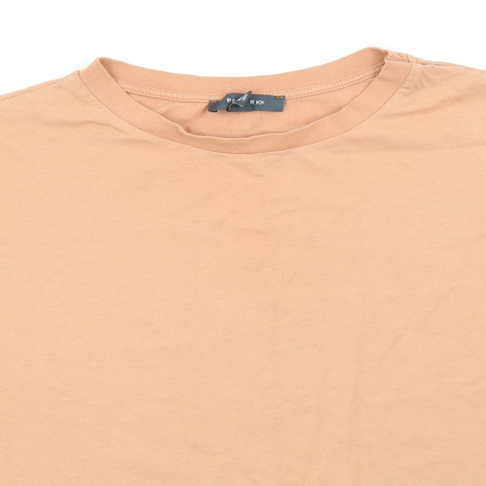 Primark Womens Orange  Cotton Basic T-Shirt Size 14 Round Neck