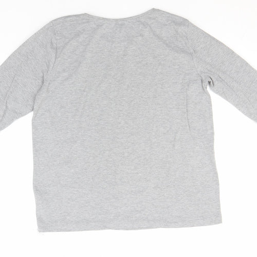 In the Style Womens Grey  Cotton Basic T-Shirt Size 10 Round Neck - Hello Handsome
