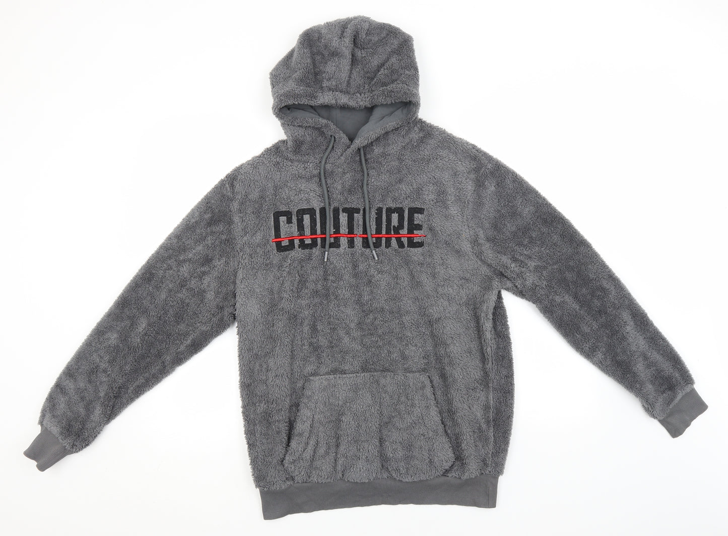 Couture Womens Grey  Polyester Pullover Hoodie Size L