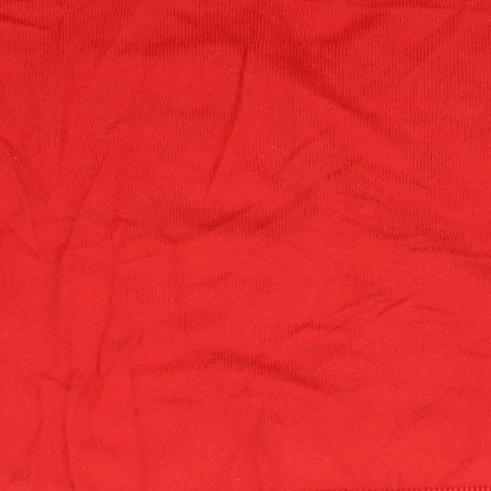 Primark Womens Red V-Neck  Cotton Cardigan Jumper Size 10