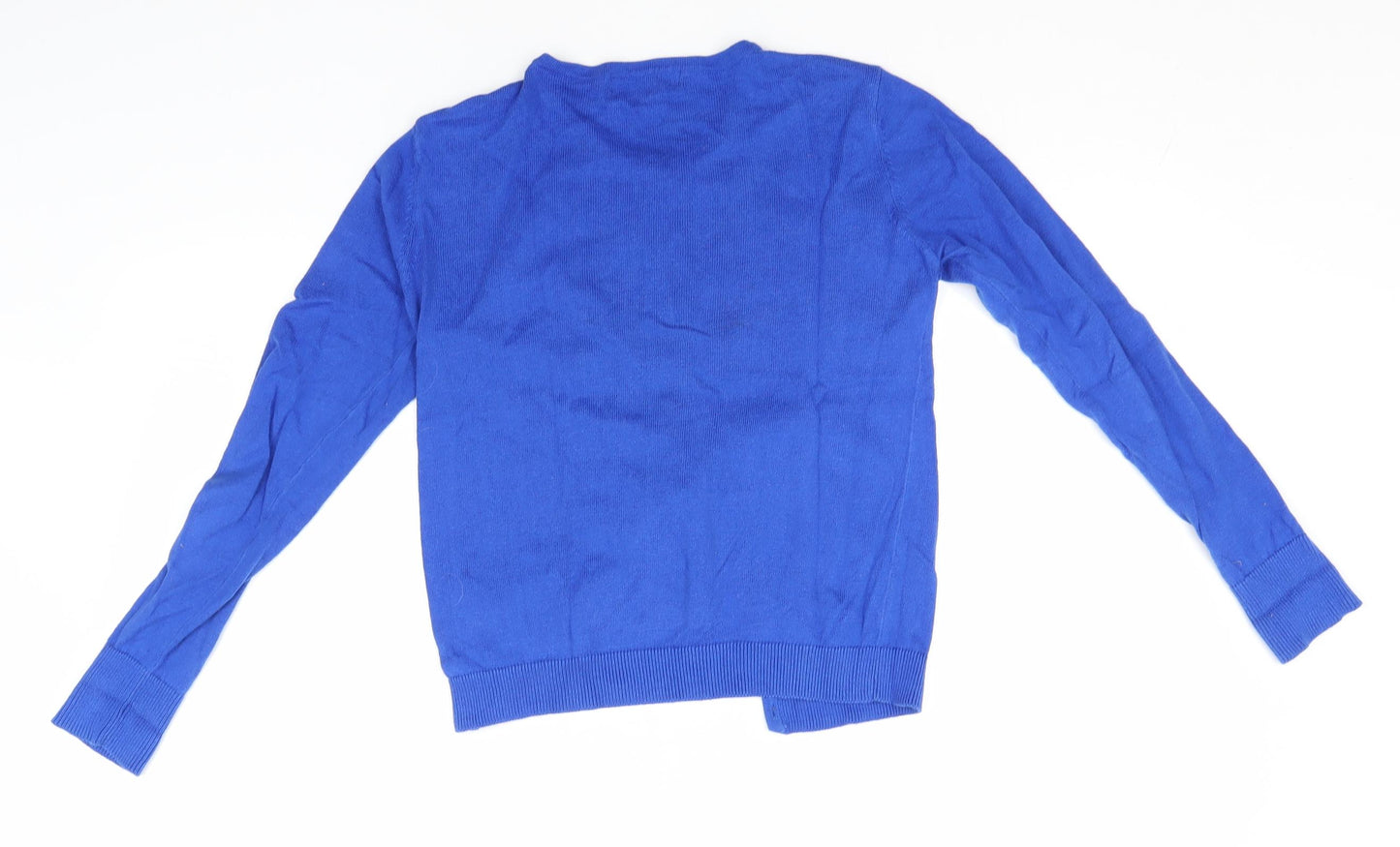 Primark Womens Blue Round Neck  Cotton Cardigan Jumper Size 10